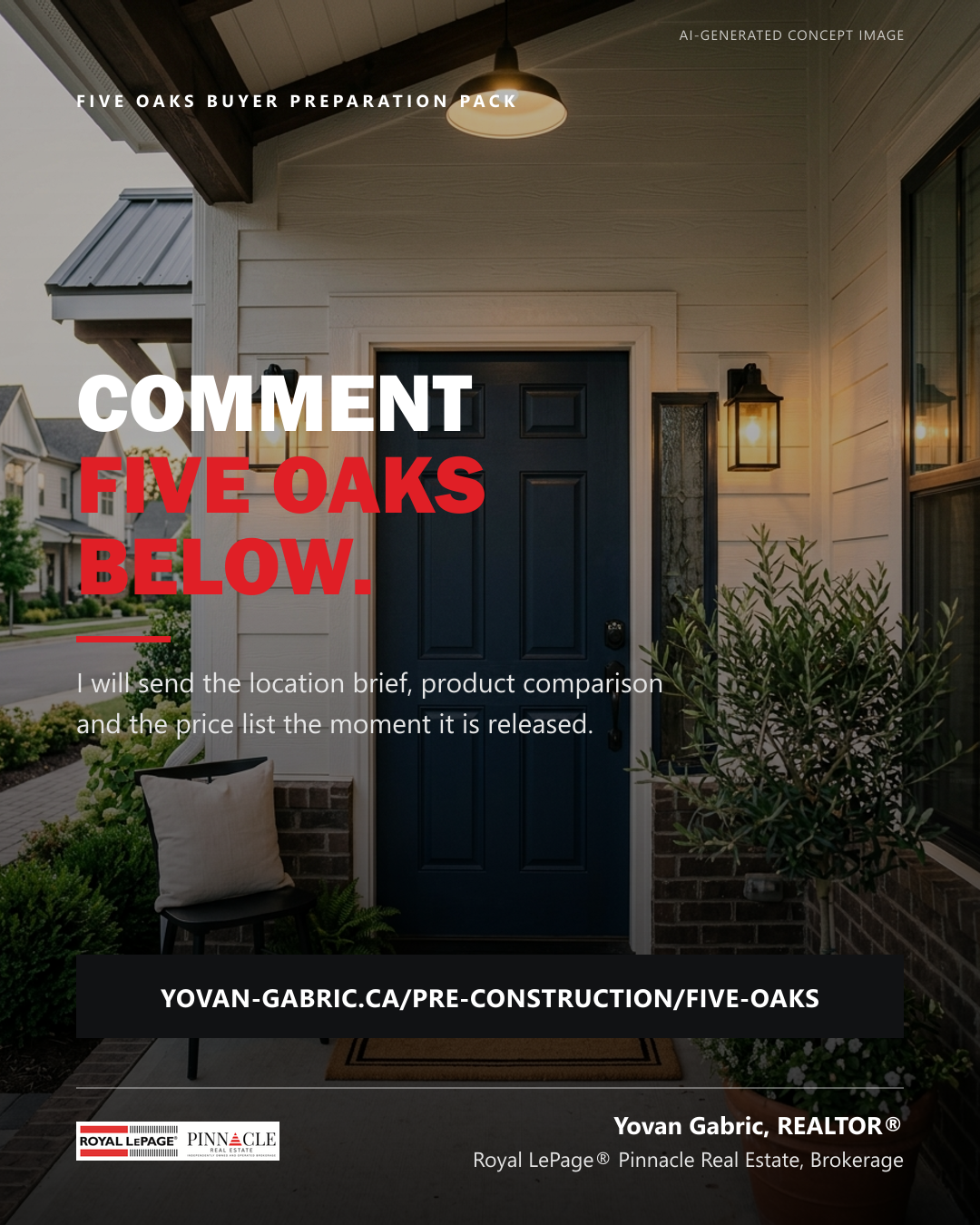 Carousel slide 5: Comment FIVE OAKS below